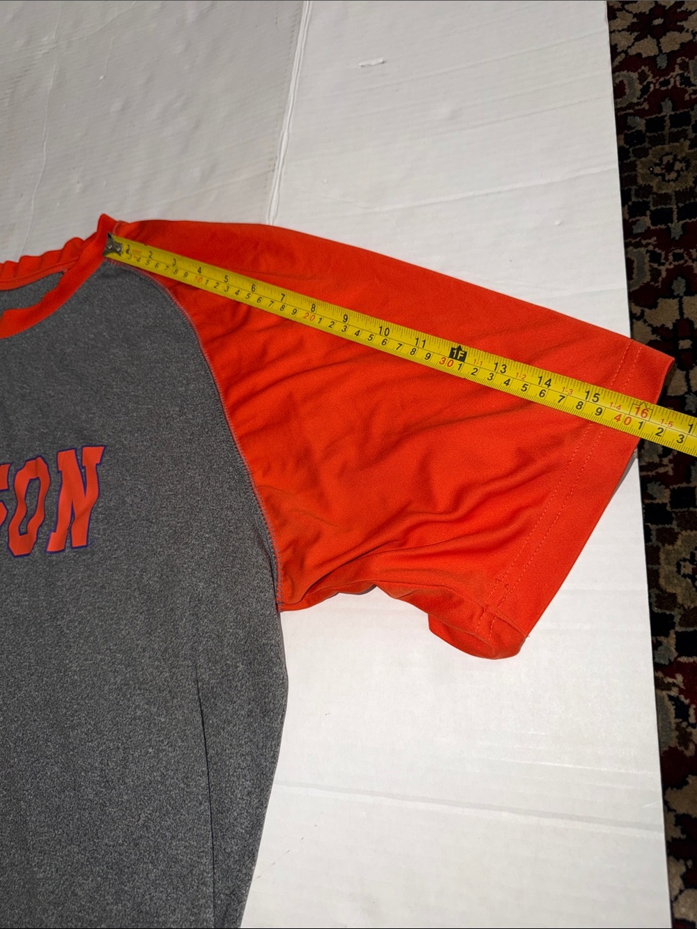 Clemson Gray & Orange Raglan Baseball Tee - Picture 9 of 12